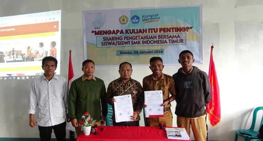 Penandatangan MOU kerjasama STIE Karya dengan SMK Indonesia Timur- Ketua STIE : “Membuka Ruang untuk menampung Lulusan”